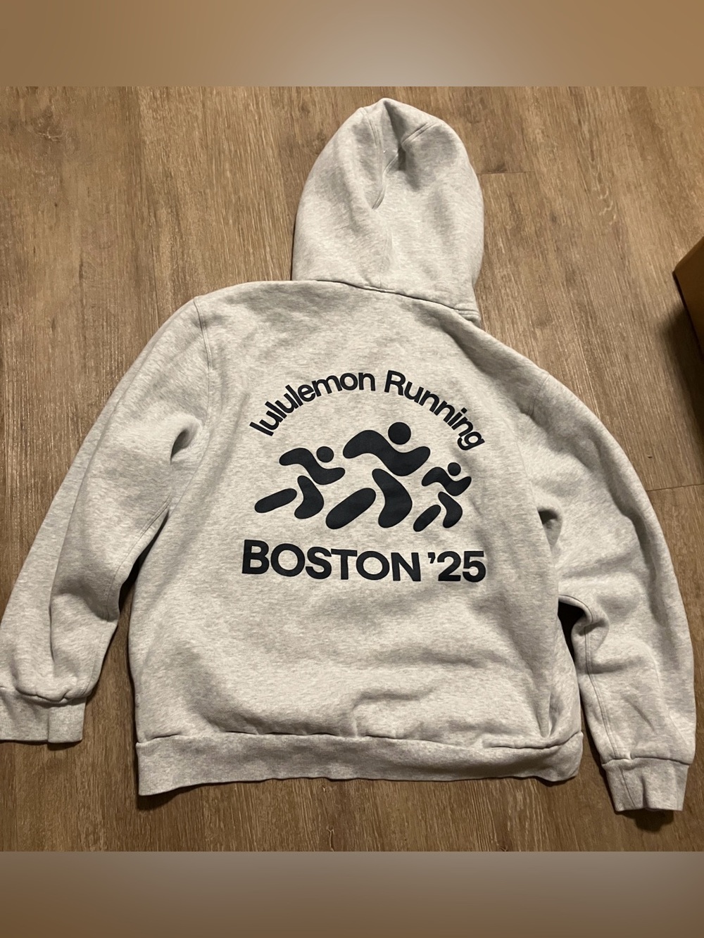 lululemon Boston Marathon 2025 Running Gray Hoodie Small